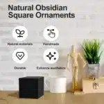 Natural Black Obsidian Cube Hexahedron Crystal Stone Meditation Yoga Balancing Desktop Paperweight Home Office Decor