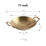 Double Ear Bar Cauldron Commercial round bottom pot Small Hot Pots Thickened creative stainless steel dry pot Pot cub Golden - Image 11