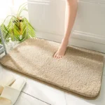 50*80cm Super Thick Fluff Fiber Bath Mat, Shower Room Rugs, Chenille Bathroom Floor Mat, Toilet Absorbent Entrance Door Mat
