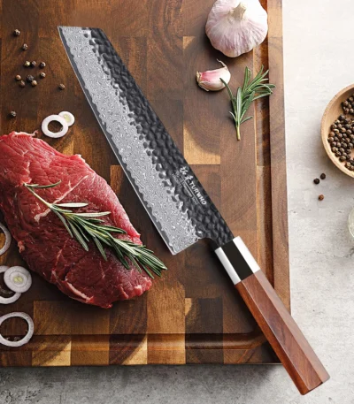 TURWHO 8.2" Japanese Kiritsuke Knife Damascus Steel Hand Forged VG10 Chef Knife Kitchen Sharp Professional Cleaver Cooking