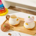 Cartoon Duck Mug Underglaze Color Mug Original Coffee Cups Ceramic Cup Drinkware Cute Mugs Cup for Tea Personalized Gift
