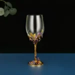 Creative Enamel Iris Glass cup Champagne Flutes Crystalline Party Gift Toasting Glass Goblet Crystal Anniversary unique mug