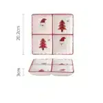 Creative Christmas Ceramic Cookies Jar Rectangular Dinner Plate Round Santa Claus Tableware Household Dessert Fruit Snack