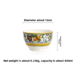 Hand Painted Ceramic Plate Creative Irregular Steak Dish Western Dinnerware Home Decor – angled view