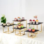 Wedding Buffet Cake Sweet Food Bread Cake Flower Dessert Holder Dessert Table Cake Stand Buffet Banquet Tea Break Metal Holder - Image 12