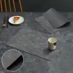 Luxury Placemat Leather Waterproof Double Layer Cowhide Western Food Mat Hotel Insulation Mat Placemats for Dinning Table