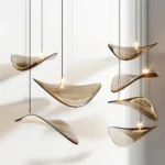 2026 New French Clear Glass Lustre Chandelier, Custom Hardware Pendant Lamp for Duplex Stairwell, Elegant Light for Ceilings