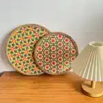 Hand Woven Round Placemat INS Table Decors Rattan weaving TableMats for Dining Room – side view