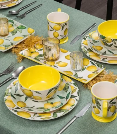 Creative Lemon Plate Ceramic Fruit Dish Ins Style Home Dining Thai Restaurant Tableware