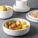 Nordic Ceramic Tableware Matte Glazed Japanese Style Ins Style Dishes Sets Salad Soup Bowl Flat Plate Dinnerware Dinner Set