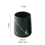 Matte Gold Ceramics Bathroom Set Decor Soap Dispenser Toothbrush Holder cup Soap Dish tray Mouthwash Cup bathroom Washing