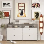 Modern Living Room Cabinet Modular Sideboard Storage Cabinets Combination TV Stand for Customizable Steel Frame Wood  Furniture - Image 28