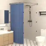 Toilet Non-porous Corner Magnetic Folding Invisible Shower Curtain Waterproof and Mildew-proof Thickened Shower Partition