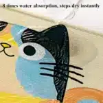 Cute Cartoon Cat Bath Mat - Super Soft Memory Foam Bathroom Rug, Fast Absorbing Quick Dry, Non-Slip Shower Mat for Kids