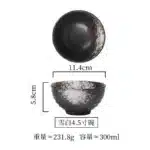 4.5inch Japanese Ceramic Rice Bowl Porcelain Dishes Pretty Restaurant Table Top items Soup Noodles Sauce Bowls Dinnerware