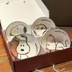 Snoopy 4 Pieces Ceramic Bowl Set 2025 New Style Under Glaze Color Cute Cartoon Pattern Home Noodle Rice Tableware For Kids