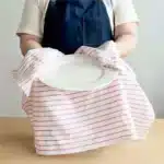 1Pc 50x70cm White Red Plaid Striped Cotton Tea Towel Kitchen Table Napkin Cleaning Cloth Xmas New Year Decor – side view