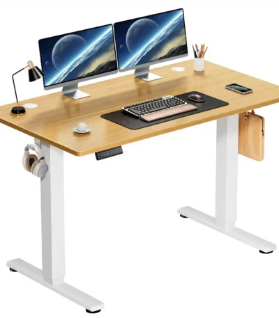 JHK Electric Standing Desk Height Adjustable 40x24 Inch Stand Up Sit Stand Computer Desk Workstation Ergonomic Work Table