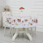 PVC Hotel Waterproof and Oil Proof Large Round Tablecloth Hotel Plastic Round Table Cloth Wash Free and Scald Proof Table