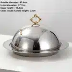 Big Dinner Dessert Plate with Lid Salad Plate Dinnerware seafood lobster Serving Dish Round Plate with Dome Cover Steak tray