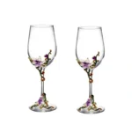 Creative Enamel Crystal Goblet Glasses for Champagne Glass Cup Set Luxury Glass Cups Glasses of Wine Wineglass Vintage