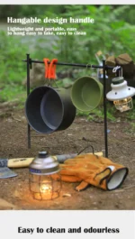 Camping Cookware Mess Kit, Non-Stick Lightweight Pots Set Portable Outdoor, For Backpacking Hiking Outdoor Cooking and Picnic - Image 22