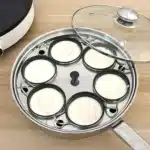 Egg Poacher Pan Stainless Steel Egg Steamer universal Induction Cooktop Egg Steamer Frying Pan for Breakfast Steamed Egg