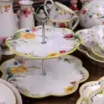 German Weibao Christmas tableware flat plate round cake mug teapot coffee cup soup salad – side view
