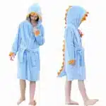 Blue Dinosaur Bath Robe for Boys 3 4 5 6 7 8 9 10 11 12 Years Shark Kids Bath Towel Robe Kigurumi Winter Baby Girls Bathrobe