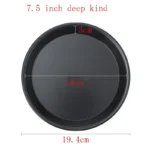 6 to 12inch Premium Non-Stick Pizza Pan Bakeware Carbon Steel Pizza Plate Round Deep Dish Pizza Pan Tray Mold Mould Baking Tools - Image 7