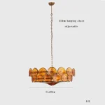Nordic Style Designer Led Chandelier Restaurant Study Living Room Colored Glass Pendant Light Luxury Postmodern Indoor
