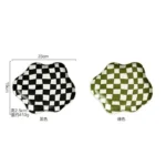 Ceramic Tray Checkerboard Jewelry Storage Plate Ring Earing Dessert Plate Home Decoration Retro Desk Organizer Kitchen