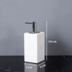 Minimalist Volakas White Natural Marble Set for Bathroom Luxury Soap Dispenser Toothbrush Holder Tray Bathroom Set