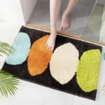High Quality Bath Mat Simple Style Flocking Bathroom Non-slip Mat Bathroom Door Mat Microfiber Bathroom Carpet – styled in a