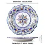 Hand Painted Ceramic Plate Creative Irregular Steak Dish Western Dinnerware Home Decor – styled in a modern Tabletop setting