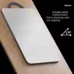 Home brushed 304 stainless steel PP cutting board Kitchen cutting meat anti-bacterial and anti-mold double-sided cutting