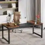 Tribesigns Modern Computer Desk Large Office Desk Computer Table Study Writing Desk Workstation for Home Office – base detail