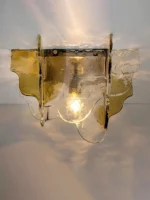 Amber / Gray Ice Slice LED Glass Ceiling Lights Bedroom Hallway Ideal Lampara Techo Ceiling Chandelier Novel Modern