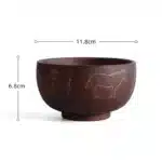 Wooden Bowl Japanese Style Wood Rice Soup Bowl Salad Bowl Food Container Large Small Bowl for Kids Tableware Wooden Utensils
