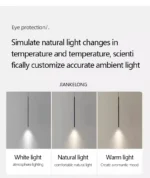 Modern Minimalist LED Longer Pendant Lights For Bedroom Bedside Reading Chandelier Lamps Living Room Bar Coffee Decor
