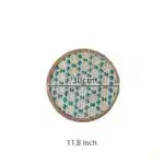 Hand Woven Round Placemat INS Table Decors Rattan weaving TableMats for Dining Room – angled view