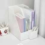 Desktop Book Storage Box Stationery Organizer Desk Storage Rack Bookshelf Pen Holder Organiser Cute Book Stand Bookcase File