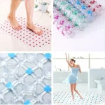 Hot PVC Anti-skid Bath Mats Soft Anti-slip Shower Mat Massage Mat with Suction Cup Non-slip Bathtu Bath Mat Bathroom