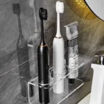 Electric Toothbrush Holder 2/3/4 Holes Wall Mounted Toothpaste Storage Rack Toothbrush Stand Bathroom No-Drill Organizer