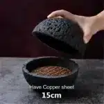 Black Cement Tableware Dinner Plate stone Sashimi sushi Disc Dry Ice Tray Plate Dessert Plates Dim Sum Dish Steak Plates