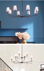 American Style LED Pendant Lamp Modern Minimalist Chandelier Kitchen Island Restaurant Bar Living Room Home Decor Factory