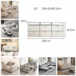 Modern Living Room Cabinet Modular Sideboard Storage Cabinets Combination TV Stand for Customizable Steel Frame Wood  Furniture - Image 9