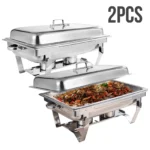 Chafing Dish Buffet Set 8QT Electric Stainless Steel 2/4/6Pack Full Size Pans Food Warmer Chafing Fuel Holder for Party Catering - Image 12