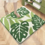 Square Floral Bath Mat, Ultra Plush Absorbent Bathroom Rug, Non-Slip Backing & Soft Touch Surface, Floor Mats for Bathroom Decor - Image 13