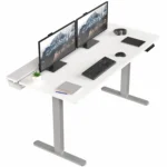 Electric 60 x 30 in Standing Adjustable Gaming Desk with Hidden Cable Trays, Full-Size Mouse Pad, Holds 220 lbs,, Customized